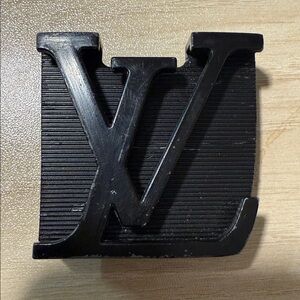 Louis Vuitton Black Logo Buckle